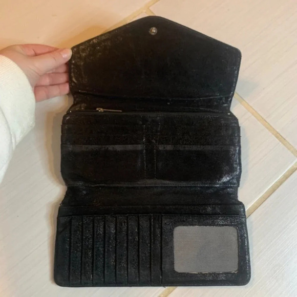 Matt & Natt Sparkly Black Woven Long Wallet - Picture 5 of 7